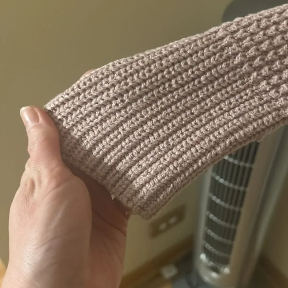 American Eagle light pink knit open Cardigan - Picture 3 of 7